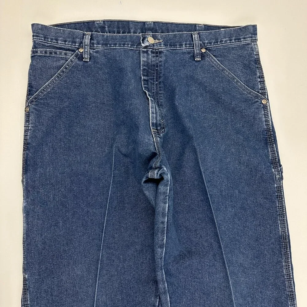 Wrangler Carpenter Straight Leg Men's size‎ 36x30 Dark Blue Denim jeans